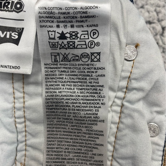 Levi's Size 26 Super Mario It's A Me 501 Denim Jean Cut Off Shorts NWOT - Picture 11 of 16